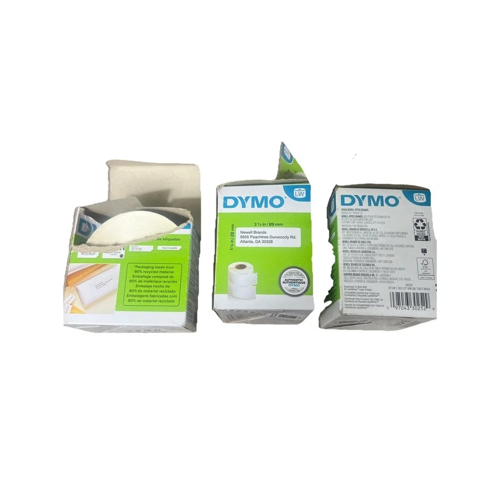 3 Pack Dymo Labels 1 1/8 In X 3 1/2 28mm X 89mm 2 X 350
